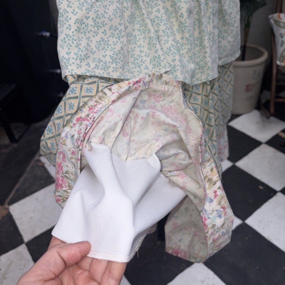 Handmade Prairecore Ruffle Country Western Patchwork Skirt Brand New Handmade M - Picture 5 of 7